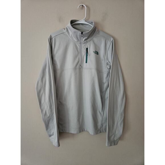 The North Face Other - THE NORTH FACE Sweatshirt Mens Small Light Grey Gray Quarter Zip Mock Neck